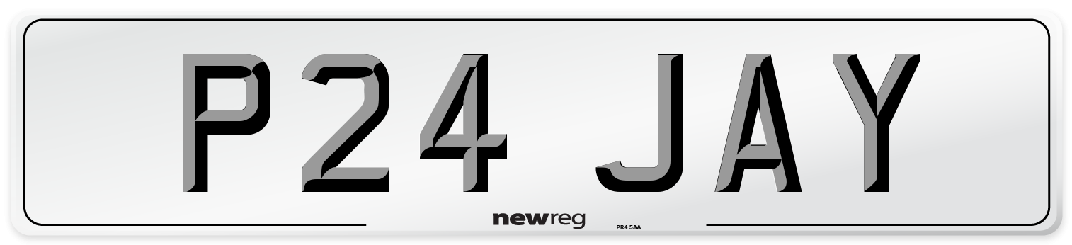 P24 JAY Number Plate from New Reg